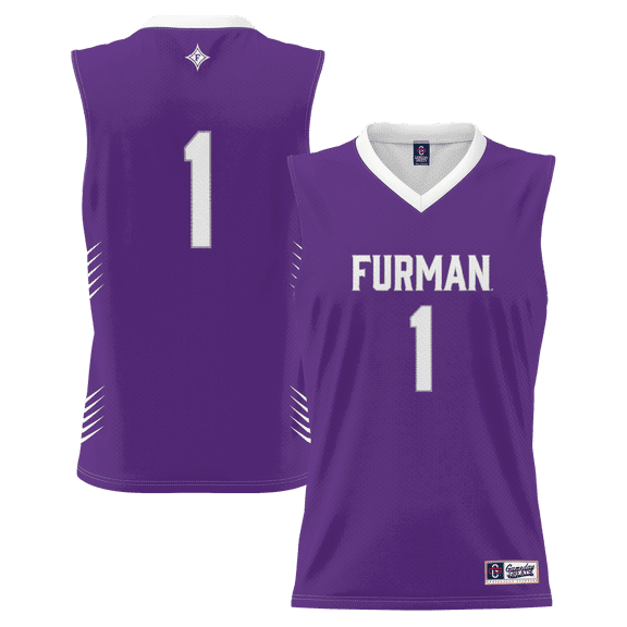 Youth GameDay Greats #1 Purple Furman Paladins Lightweight Basketball Jersey
