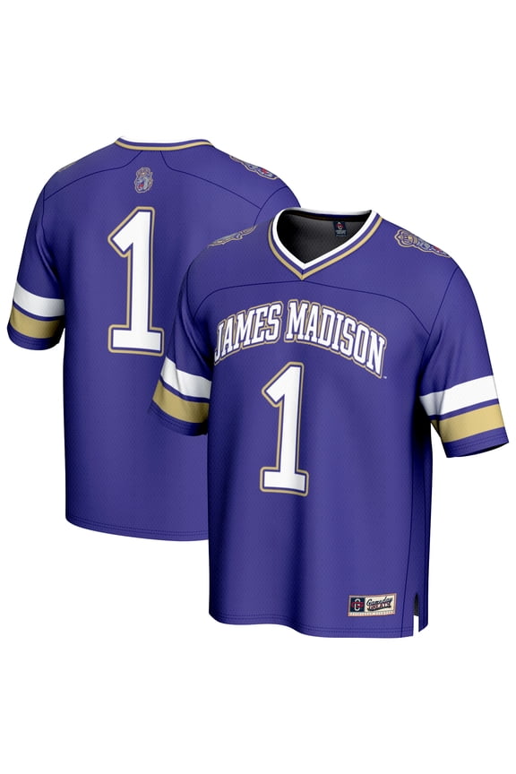 Youth GameDay Greats #1 Purple James Madison Dukes Lightweight Collegiate Football Fashion Jersey