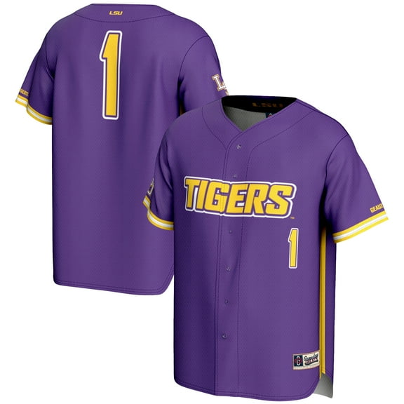 Youth GameDay Greats #1 Purple LSU Tigers Lightweight Baseball Fashion Jersey