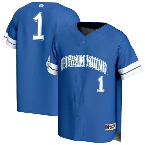 Youth GameDay Greats #1 Royal BYU Cougars Lightweight Collegiate Baseball Fashion Jersey