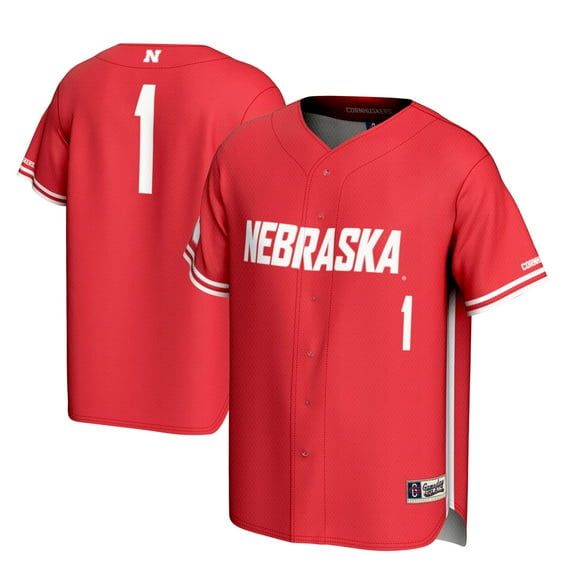 Youth GameDay Greats #1 Scarlet Nebraska Huskers Lightweight Baseball Jersey