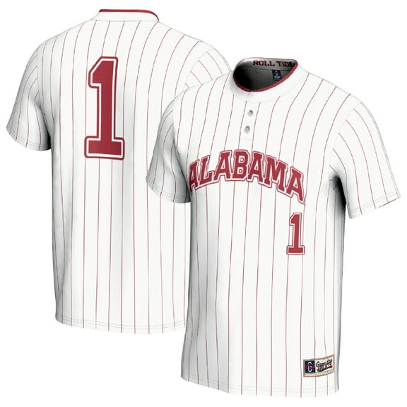 Youth GameDay Greats #1 White Alabama Crimson Tide Lightweight Softball Fashion Jersey
