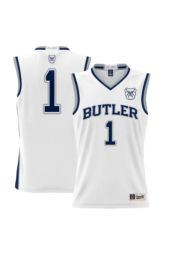 Youth GameDay Greats #1 White Butler Bulldogs Lightweight Basketball Jersey