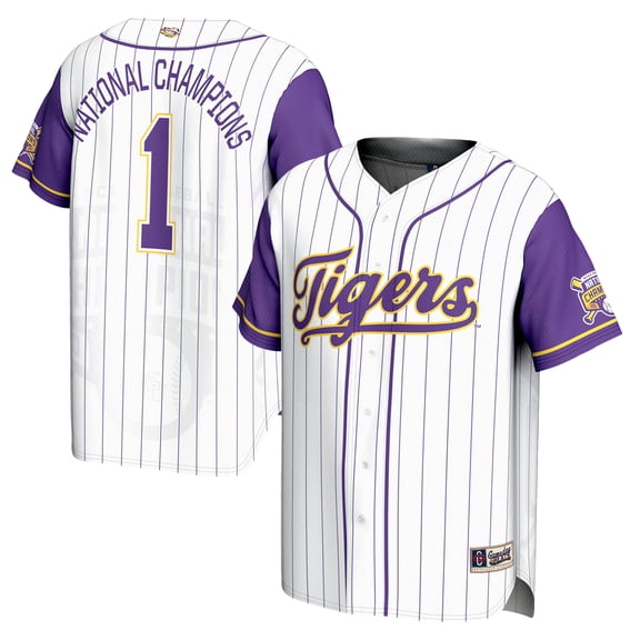 Youth GameDay Greats #1 White LSU Tigers 2025 NCAA Men's Baseball College World Series Champions Lightweight Baseball