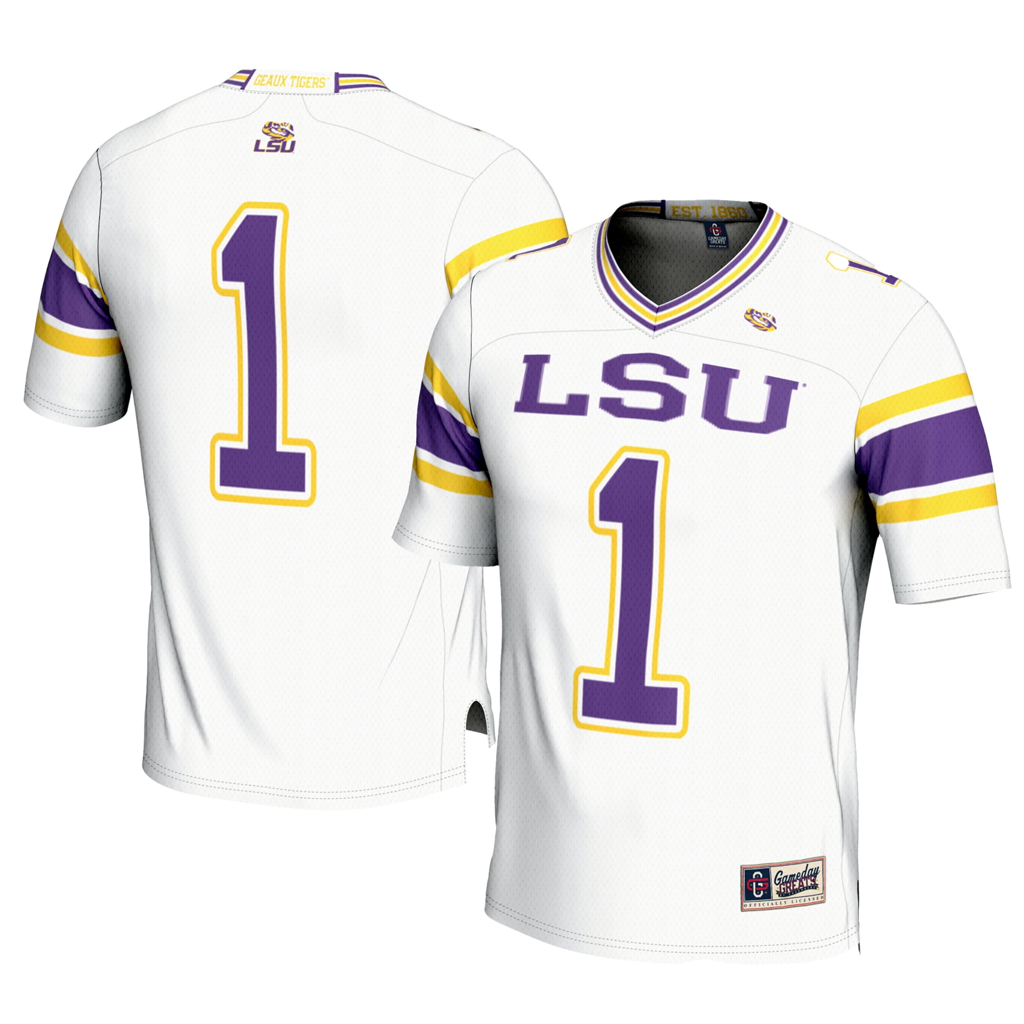 Youth GameDay Greats 1 White LSU Tigers Football Jersey Walmart