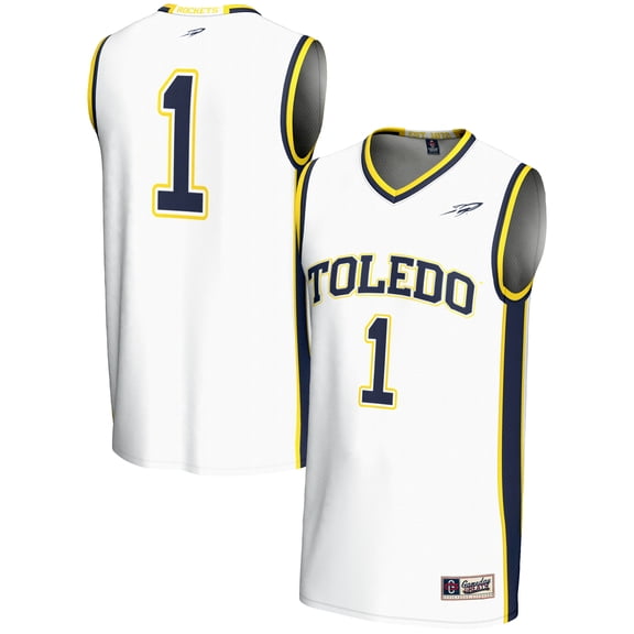 Youth GameDay Greats #1 White Toledo Rockets Lightweight Basketball Jersey