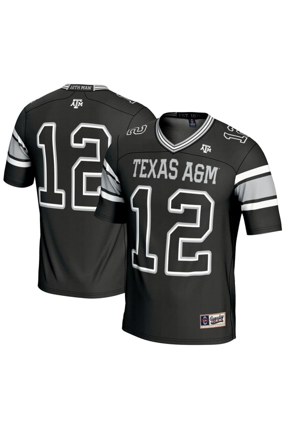 Men's GameDay Greats #12 Black Texas A&M Aggies Football Lightweight Fashion Jersey