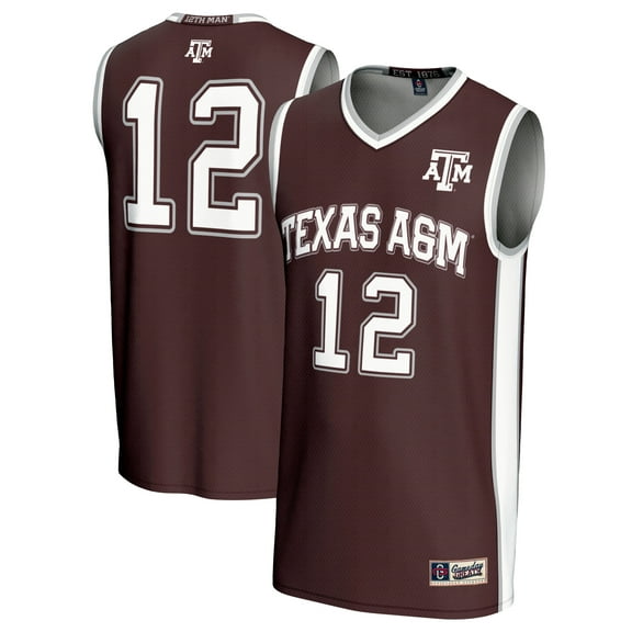 Youth GameDay Greats #12 Maroon Texas A&M Aggies Basketball Lightweight Fashion Jersey