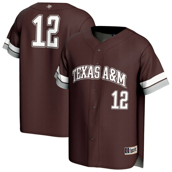 Youth GameDay Greats #12 Maroon Texas A&M Aggies Lightweight Collegiate Baseball Fashion Jersey
