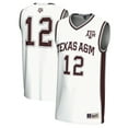 thumbnail image 1 of Unisex GameDay Greats #12 White Texas A&M Aggies Basketball Lightweight Fashion Jersey, 1 of 4