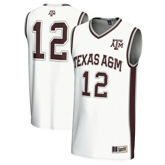 Youth GameDay Greats #12 White Texas A&M Aggies Basketball Lightweight Fashion Jersey