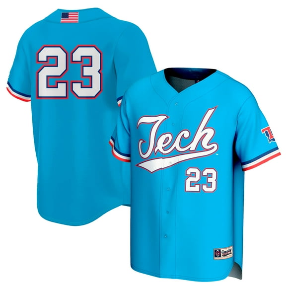 Youth GameDay Greats #23 Royal Louisiana Tech Bulldogs Lightweight Collegiate Baseball Fashion Jersey