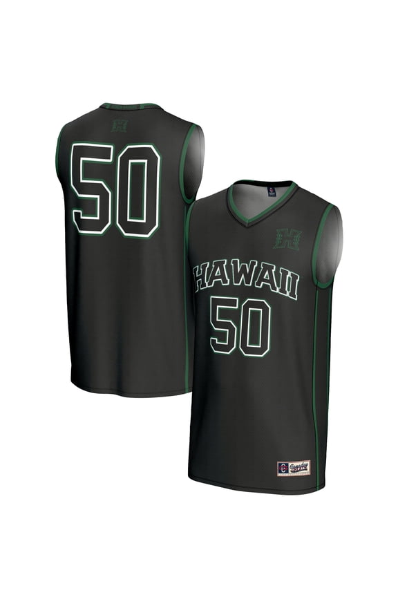 Youth GameDay Greats #50 Black Hawaii Rainbow Warriors Lightweight Basketball Jersey