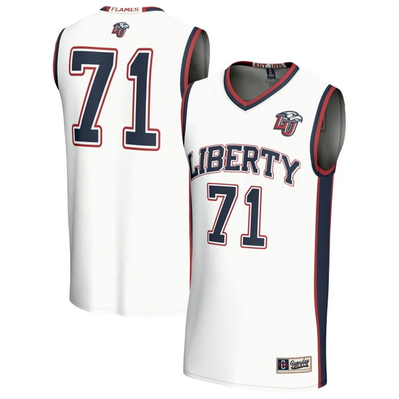 Youth GameDay Greats #71 White Liberty Flames Lightweight Basketball Fashion Jersey