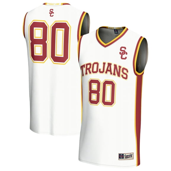 Youth GameDay Greats #80 White USC Trojans Lightweight Basketball Fashion Jersey