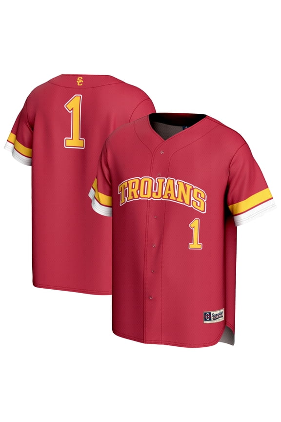 Unisex GameDay Greats #1 Cardinal USC Trojans Collegiate Baseball Fashion Jersey