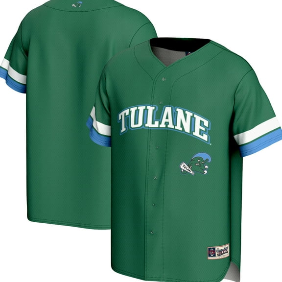 Youth GameDay Greats Green Tulane Green Wave Spirit Baseball Jersey