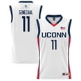 thumbnail image 1 of Youth GameDay Greats Lou Lopez-Senechal White UConn Huskies Lightweight Basketball Alumni Jersey, 1 of 4