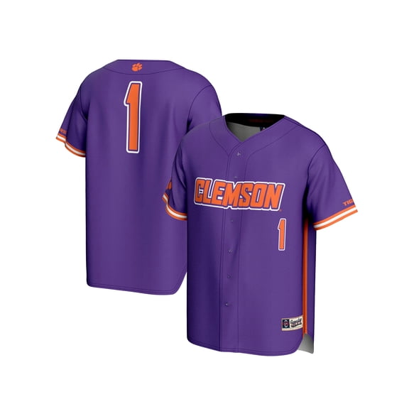Unisex GameDay Greats Purple #1 Clemson Tigers Lightweight Baseball Fashion Jersey