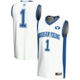 thumbnail image 1 of Youth GameDay Greats White #1 BYU Cougars Lightweight Basketball Jersey, 1 of 4