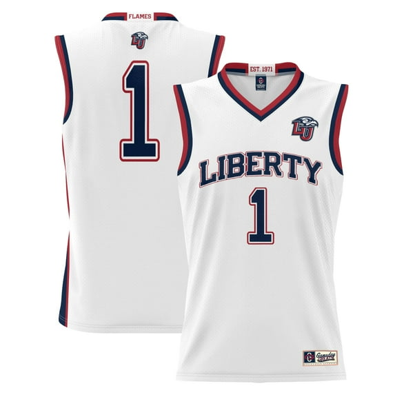 Youth GameDay Greats White #1 Liberty Flames Lightweight Basketball Jersey