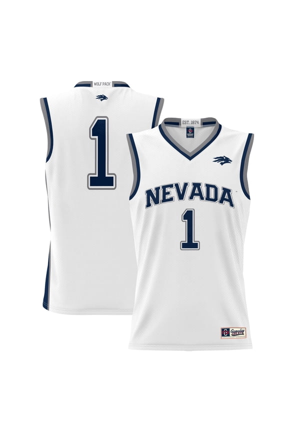 Youth GameDay Greats White #1 Nevada Wolf Pack Lightweight Basketball Jersey