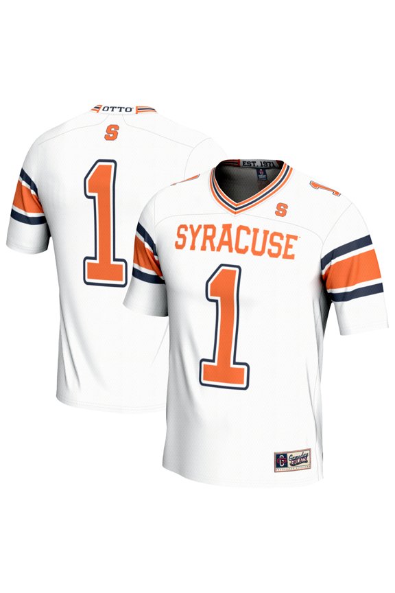 Youth GameDay Greats White #1 Syracuse Orange Lightweight Collegiate Football Fashion Jersey