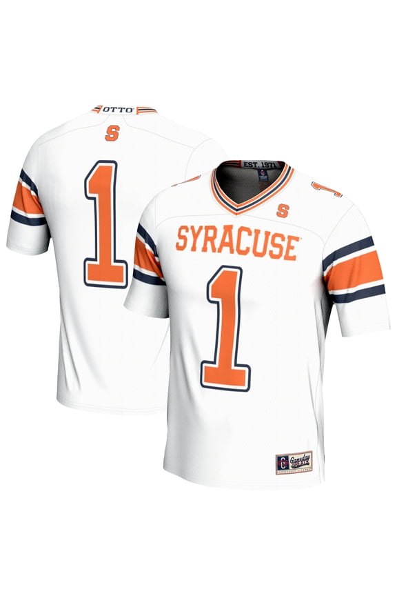 Unisex GameDay Greats White #1 Syracuse Orange Lightweight Collegiate Football Fashion Jersey