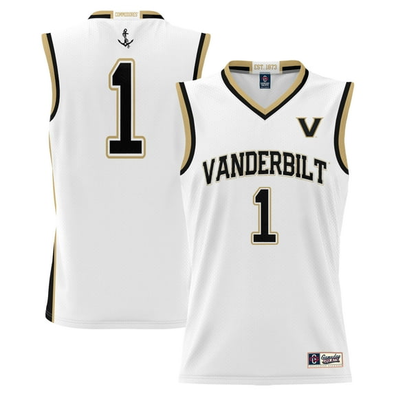 Youth GameDay Greats  White #1 Vanderbilt Commodores Lightweight Replica Basketball Jersey