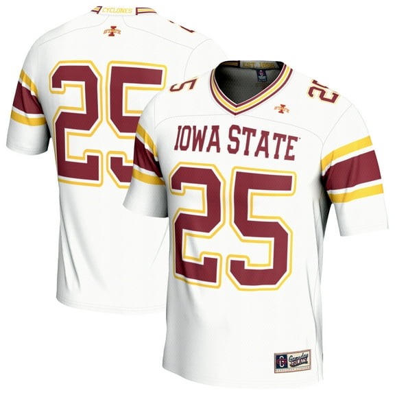 Youth GameDay Greats White Iowa State Cyclones Lightweight Collegiate Football Fashion Jersey