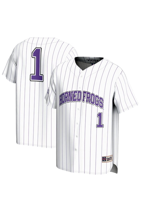 Youth GameDay Greats White TCU Horned Frogs Lightweight Collegiate Baseball Fashion Jersey