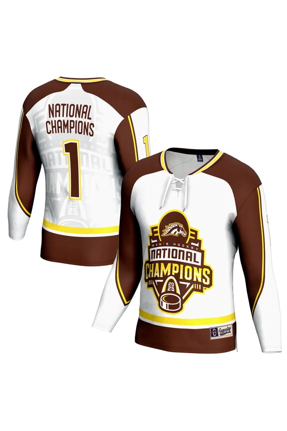 Youth GameDay Greats White Western Michigan Broncos 2025 NCAA Frozen Four Men's Ice Hockey National Champions