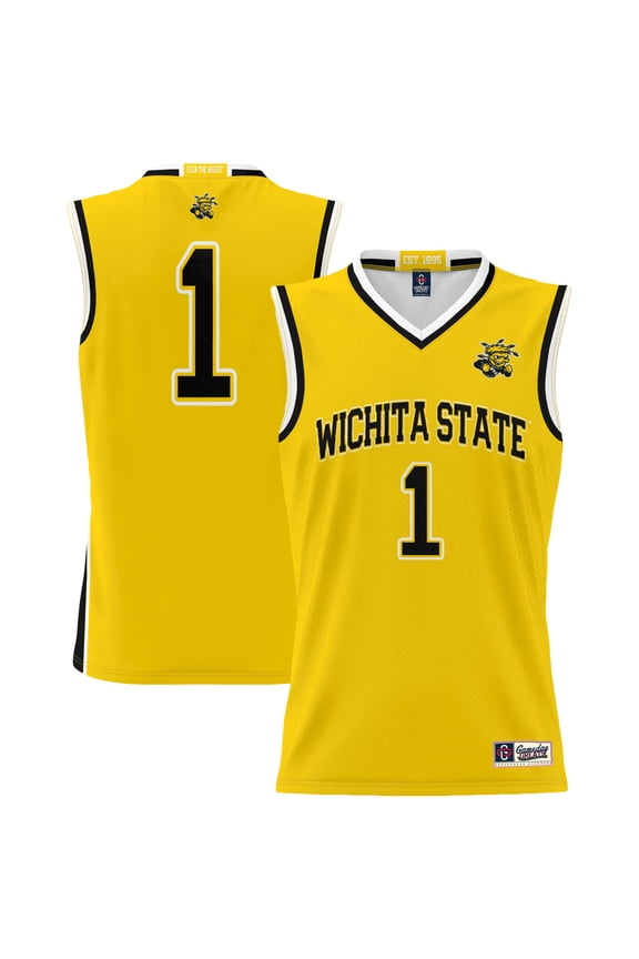 Youth GameDay Greats Yellow Wichita State Shockers #1 Basketball Jersey