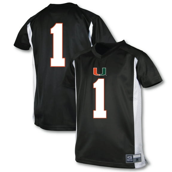 Youth Garb #1 Black Miami Hurricanes Football Jersey