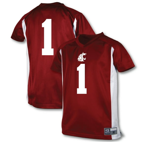 Youth Garb #1 Crimson Washington State Cougars Football Jersey