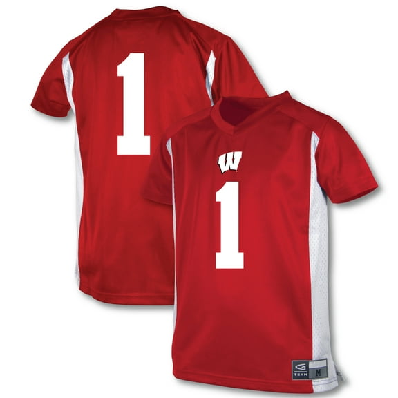 Youth Garb #1 Red Wisconsin Badgers Football Jersey