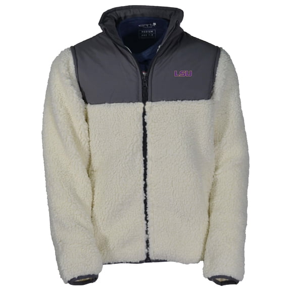 Youth Garb Charcoal LSU Tigers Teddy Sherpa Jacket