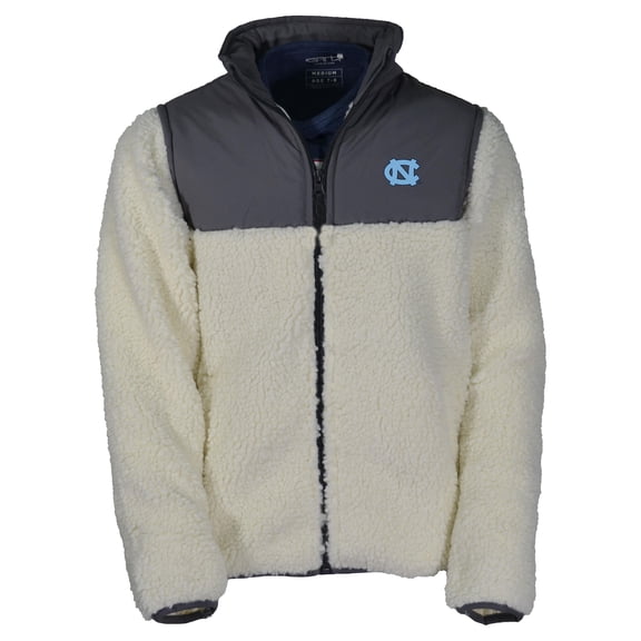 Youth Garb Charcoal North Carolina Tar Heels Teddy Sherpa Jacket
