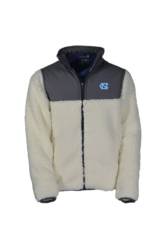 Youth Garb Charcoal North Carolina Tar Heels Teddy Sherpa Jacket