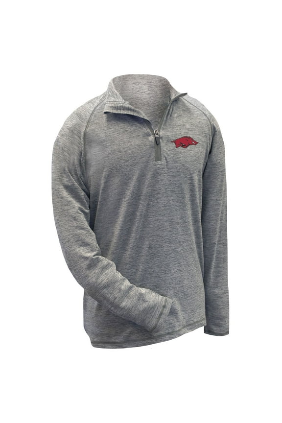 Youth Garb  Gray Arkansas Razorbacks Matthew Raglan Quarter-Zip Top
