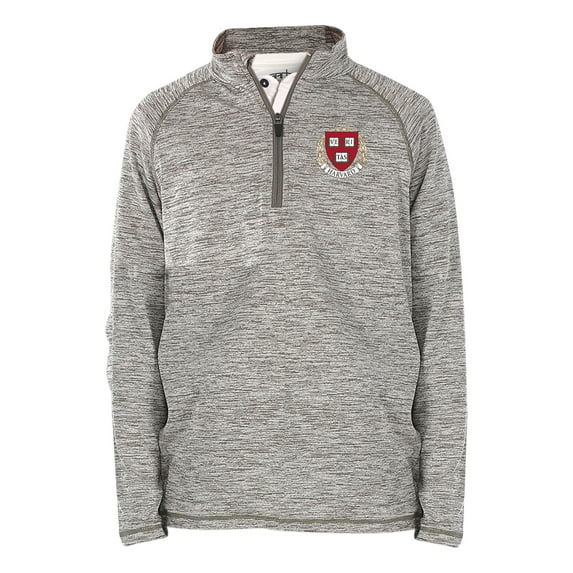 Youth Garb Gray Harvard Crimson Matthew Quarter-Zip Top