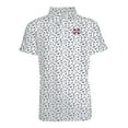 thumbnail image 1 of Youth Garb Gray Mississippi State Bulldogs Tom All-Over Football Print Polo, 1 of 1