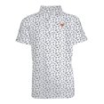 thumbnail image 1 of Youth Garb Gray Texas Longhorns Tom All-Over Football Print Polo, 1 of 1