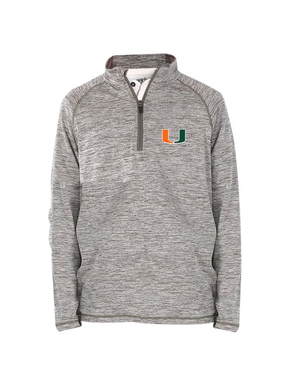 Youth Garb Heathered Gray Miami Hurricanes Matthew Quarter-Zip Pullover Jacket