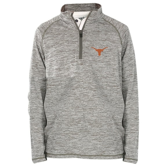 Youth Garb Heathered Gray Texas Longhorns Matthew Quarter-Zip Pullover Jacket
