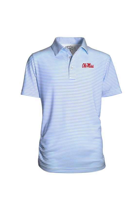Youth Garb Powder Blue Ole Miss Rebels Carson Polo