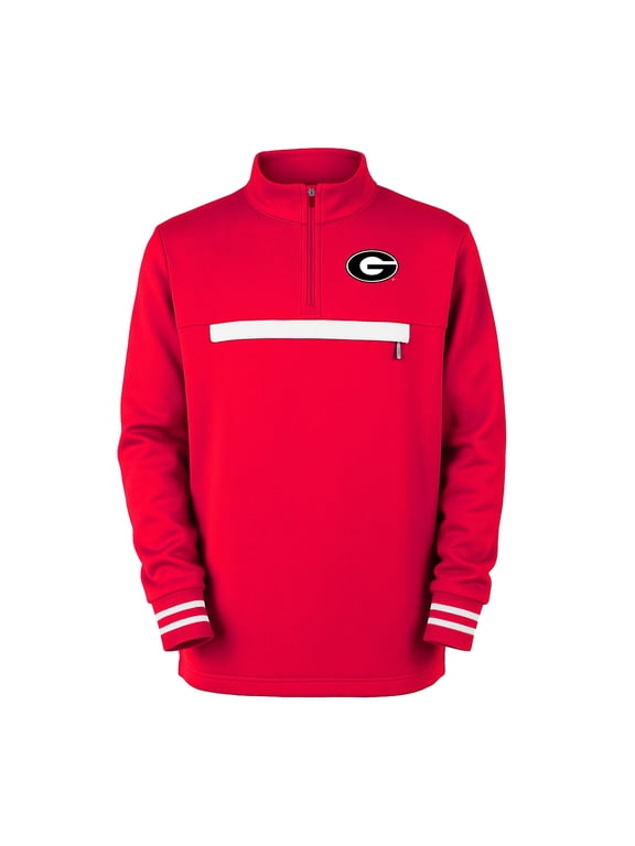 Youth Garb Red Georgia Bulldogs Atlas Quarter-Zip Tri-Blend Pullover