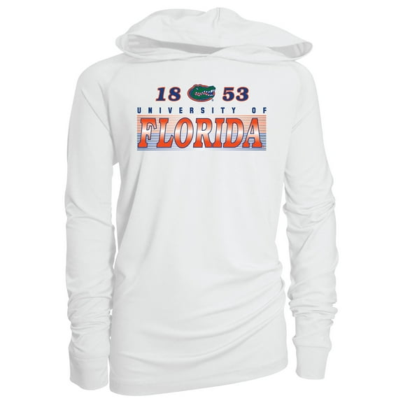 Youth Garb White Florida Gators Marley Long Sleeve Raglan Hoodie Sunshirt