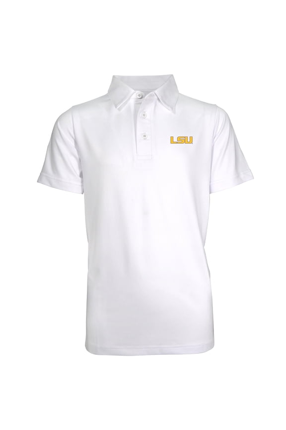 Youth Garb White LSU Tigers Polo