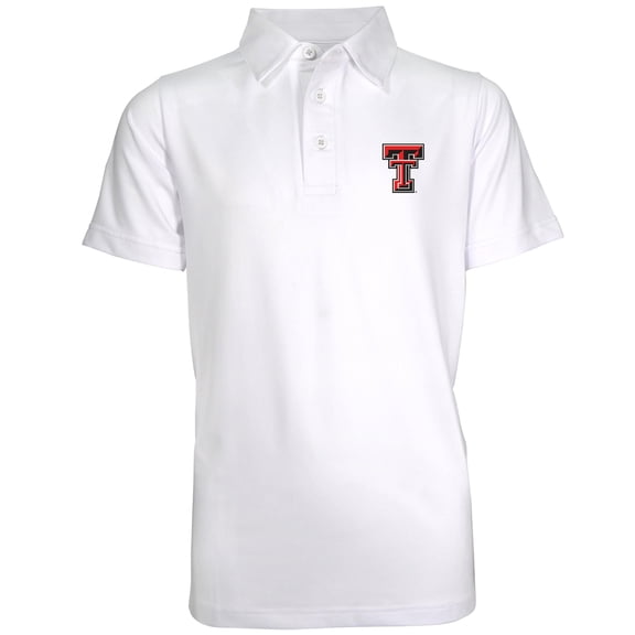 Youth Garb White Texas Tech Red Raiders Polo